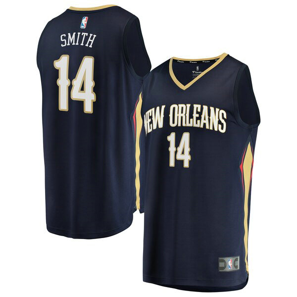 Maillot New Orleans Pelicans Homme Jason Smith 14 Icon Edition Bleu marin